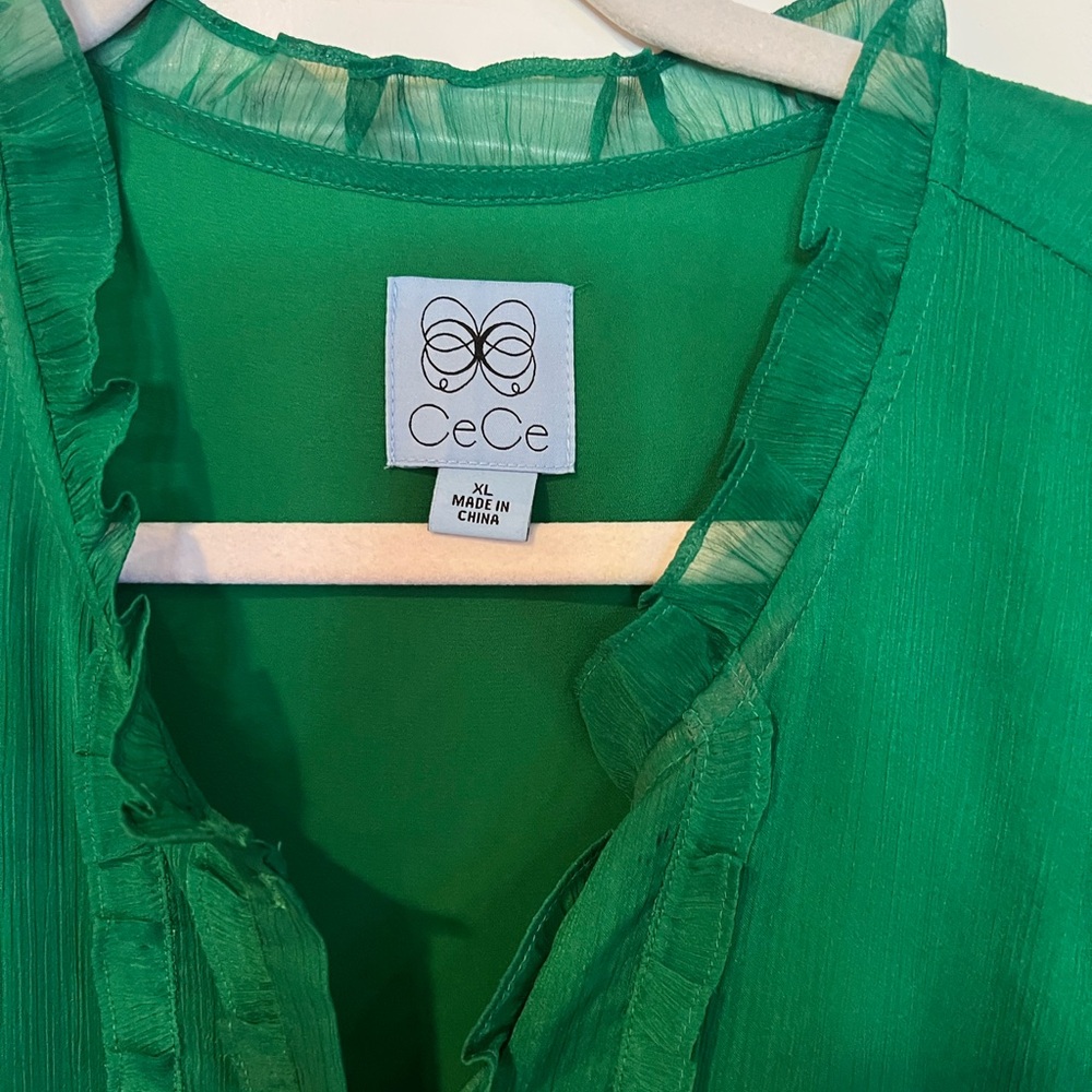 CeCe Green Ruffle Dress - Picture 3 of 4